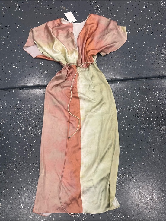 Zara Dresses & Skirts - Zara Ombre Peach, Coral & Pale Green Maxi Dress